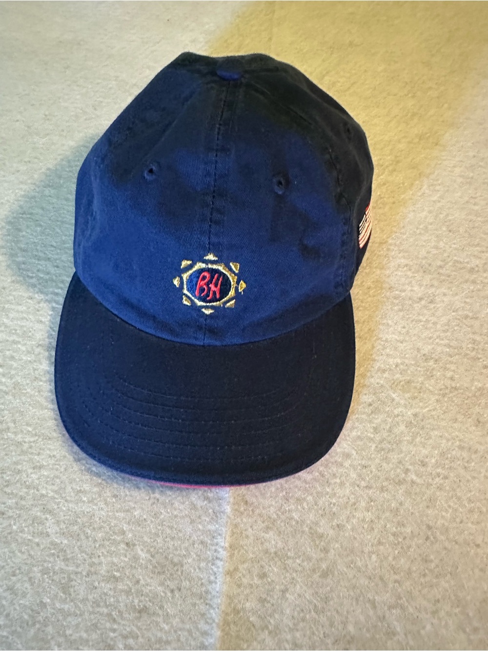 Hogan Navy Embroidered Logo Baseball Cap